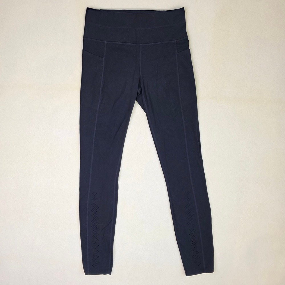 Athleta Leggings Women's MT Black Laser Cut High Rise Pocket Athletic Gym Yoga